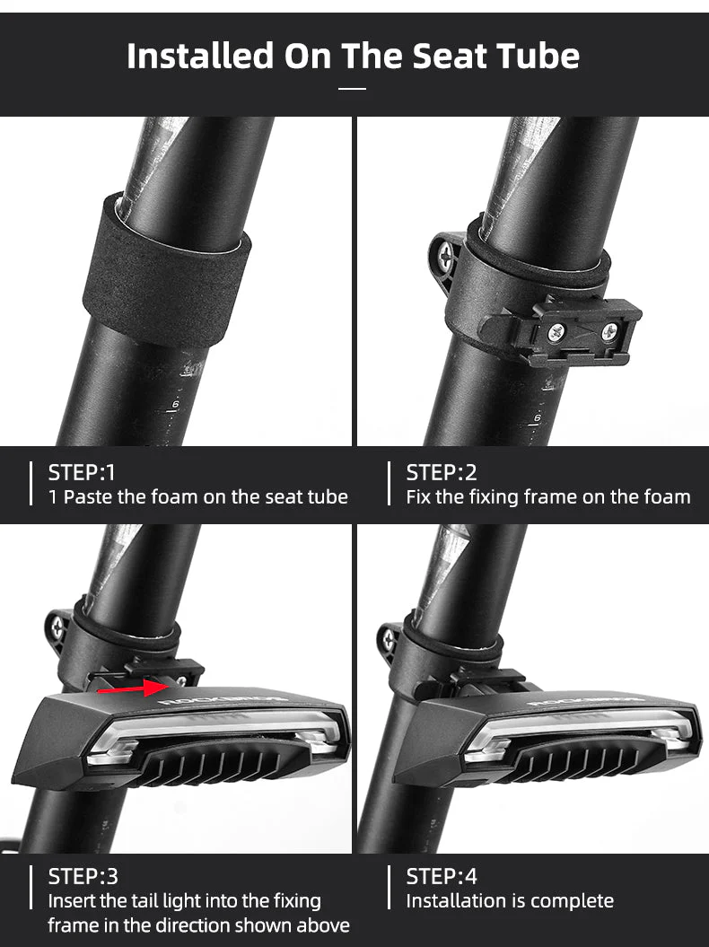 ROCKBROS Bicycle Rear Light with Saddle Fitting & Remote Control LKWD-R1 - Image 14