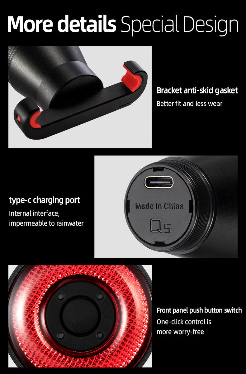 ROCKBROS Bicycle Smart Brake & Tail Light Q5 - Image 11
