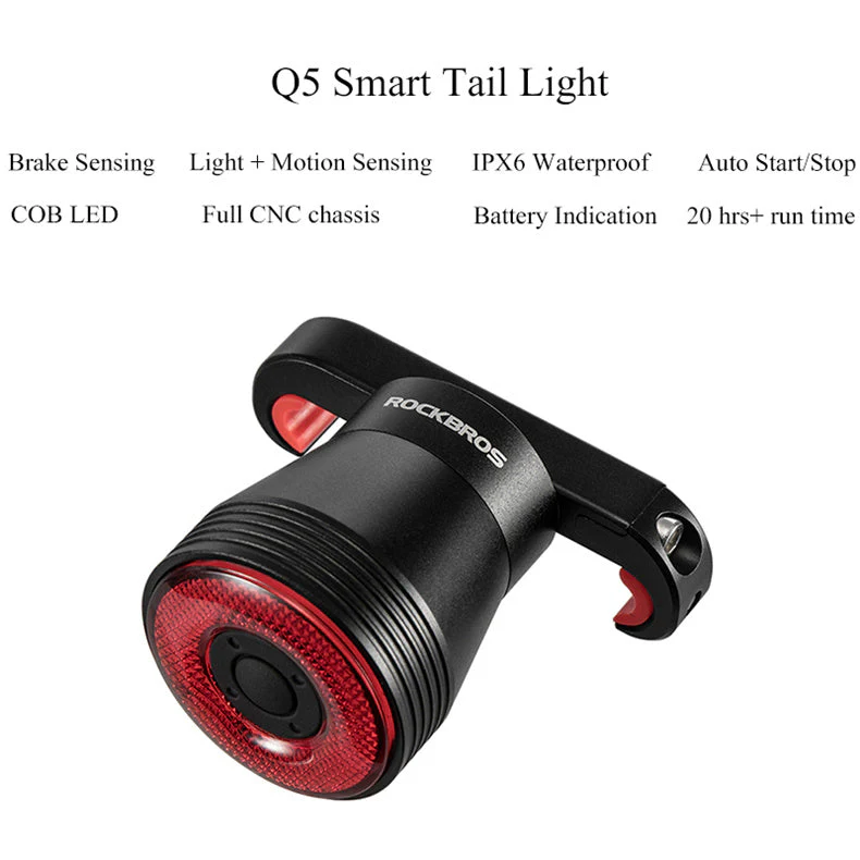 ROCKBROS Bicycle Smart Brake & Tail Light Q5 - Image 12