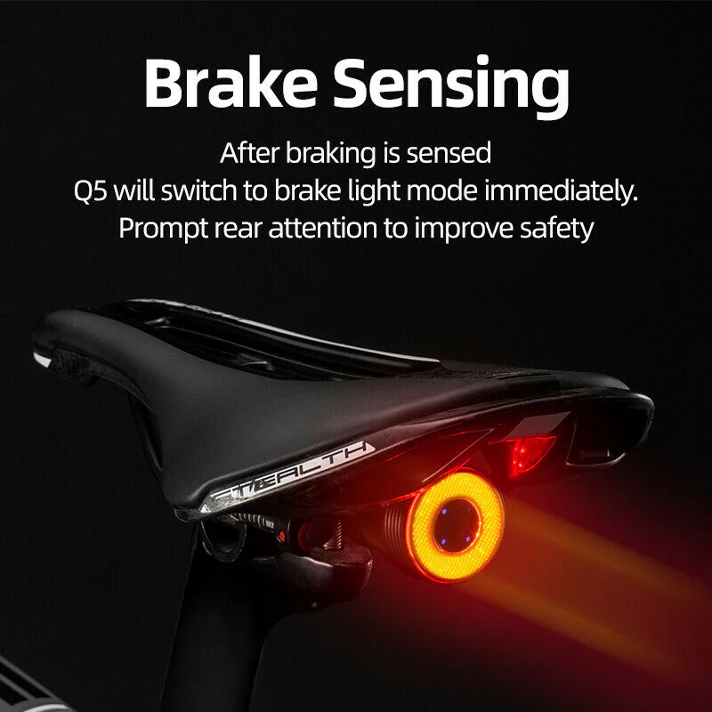 ROCKBROS Bicycle Smart Brake & Tail Light Q5 - Image 4