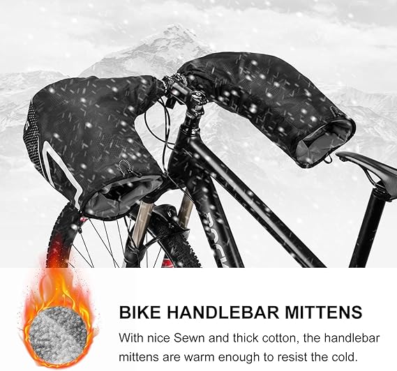 ROCKBROS Bike Handlebar Mittens Winter Extreme Cold Weather - Image 3