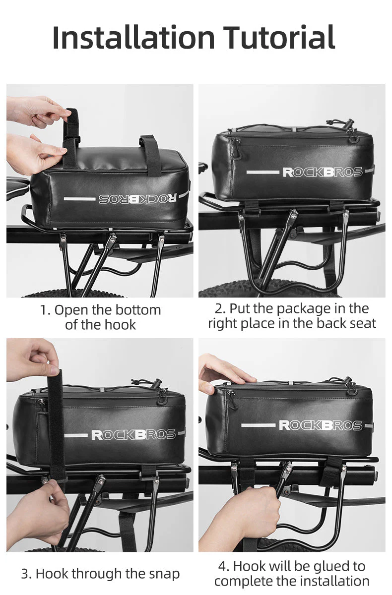 ROCKBROS Deluxe Bicycle Rear Rack Bag - Image 14