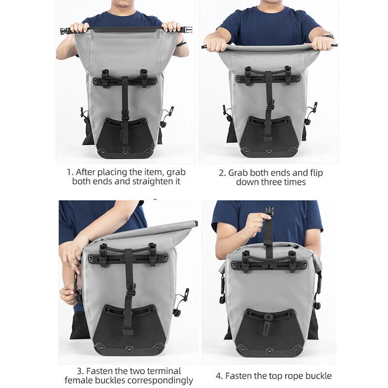 ROCKBROS Deluxe Large Capacity Bicycle Saddlebag in Various Colours - Image 7