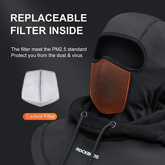 ROCKBROS Men' Winter Mask Thermal Fleece Cycling Balaclava Ski Full Face Mask - Image 6